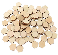 Décorations pour la maison Pièces hexagonales en bois pour l'artisanat