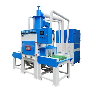 Automatic sand blasting machine with abrasive recovery system