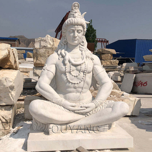 Estatua de Shiva de Tamaño Real Tallada a Mano en Mármol, Escultura de Piedra de Dios Hindú Religioso <span class=keywords><strong>para</strong></span> Decoración de Templos - Product Image 3