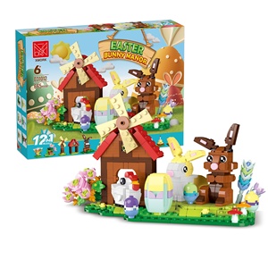 Set di giocattoli creativi MOC modello di plastica giocattolo con Panda cervo pollaio bovini cavalli e capannone di pecora - Product Image 4