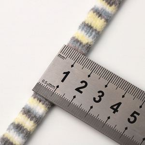 Lacets plats en polyester YS de 1,3 cm de large pour chaussures AF1 et AJ1, lacets colorés rayés en peluche - Product Image 3