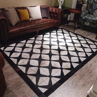 Anti-Rutsch-weiche, moderne Kuhfell-Teppiche mit individuellem Logo, Faux-Kuhhaut-Teppiche für Wohnzimmer und Schlafzimmer