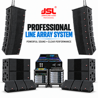 Système de sonorisation professionnel Line Array complet avec caisson de basses, table de mixage et amplificateur pour concerts, églises et événements en plein air
