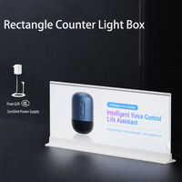 Boîte lumineuse LED double face ultra-mince à tirer, panneau publicitaire de comptoir pour magasin de détail et magasin d'électronique