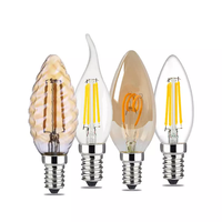 Ampoule à Filament Led C35 6W B22 E12 E14 E26 E27, Base Vintage Edison, ampoule à bougie ambre clair C35, variable, ampoule à Filament Led