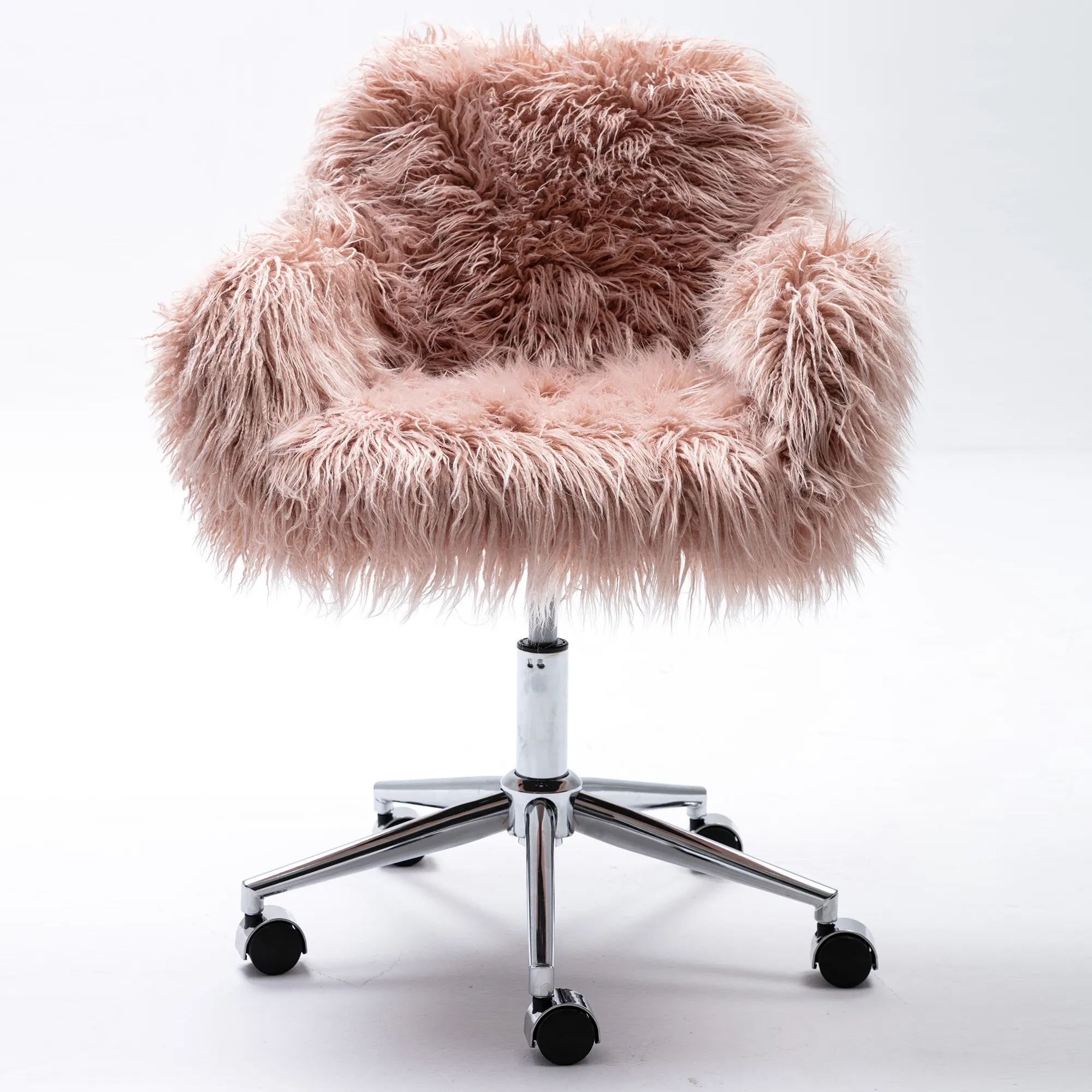 Sofá de felpa gruesa para ordenador, silla sencilla de lana de imitación fina escandinava de color sólido