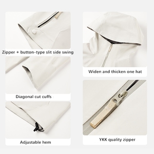 Xsunwing unisexe femmes mode extérieur imperméable coupe-vent à capuche veste de pluie chaud Hardshell vestes avec poches WDQ056 - Product Image 3