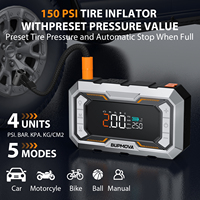 Démarreur de Voiture Portable avec Batterie Externe et Compresseur d'Air Intégré pour Gonflage Rapide des Pneus