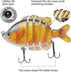 Factory Manufacturers Crank Lures Steel Artificial Hard Bait 7-Section Sinking Multi-Section Fish 10cm/16g Minnow <b>Fishing</b> Lure - Product Image 6