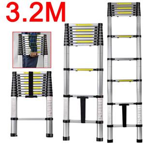 Escalera Telescópica de Aluminio SoYoung de 3.2 m con Diseño Plegable y Capacidad de Carga de 150 kg, Opciones de Goma y Barra de Equilibrio Disponibles - Product Image 2