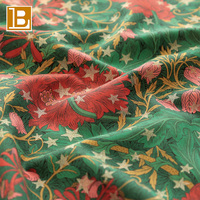 Tissus en popeline de coton 100% BILU 80s à motifs floraux, collection festive de Noël, March Sparkle