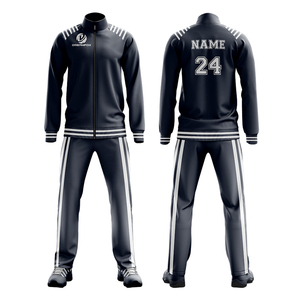 Tute a righe con stampa a sublimazione per uomo tuta <span class=keywords><strong>da</strong></span> ginnastica con Zip intera alta qualità set di felpa con stampa in seta - Product Image 2