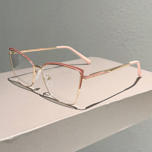 Lunettes <span class=keywords><strong>de</strong></span> <span class=keywords><strong>vue</strong></span> anti-lumière bleue pour femmes, monture en métal au design élégant, multicolores, surdimensionnées, carrées - Product Image 6