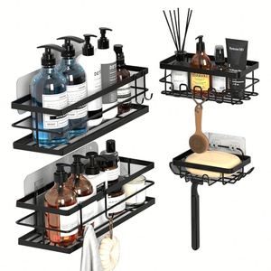 2026 New Design Black Bathroom Organiser Duschablage Acessorios Para Banheiro Stainless Steel Caddy <b>Shower</b> Caddy Storage Shelf - Product Image 1