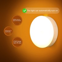 Veilleuse LED moderne à détecteur de mouvement corporel, rechargeable, à contrôle automatique de la lumière, intensité réglable, pour couloir, chambre et armoire