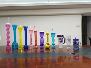 Biểu tượng tùy chỉnh 16oz/24oz/32oz/48oz/100oz vaso yarda Para cerveza cổ dài slushy cup daiquiri nhựa bằng Cháo sân ly với rơm - Product Image 4