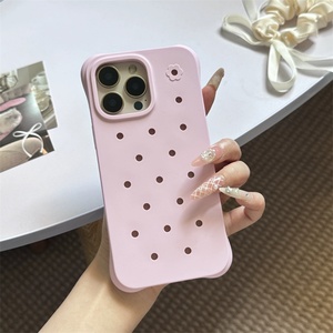 เคสซิลิโคนกันกระแทกแบบมีรูทรงกลมสำหรับ iPhone 16 15 14 13 Pro Max Plus ระบายความร้อนได้ดี ฝาหลังแบบด้าน ป้องกันอย่างดี - Product Image 3