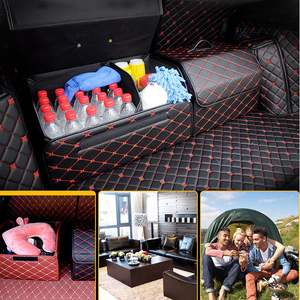 Organisateur de coffre de voiture pliable noir de grande capacité multifonctionnel avec logo personnalisé taille personnalisée pour les organisateurs de voiture - Product Image 3