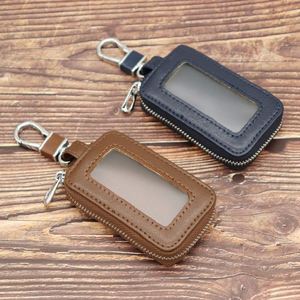 Estuche para Llaves de Cuero Genuino Multifuncional de Gran Capacidad para Hombre, Protector de Llaves de Coche Universal Hecho a Mano con Cierre - Product Image 1
