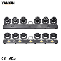 Système d'éclairage de scène mobile tout-en-un 6 projecteurs PAR faisceau laser combinés avec support réglable pour KTV, bar, spectacle en direct, événement