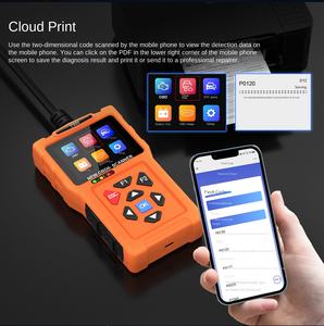 Lector de código OBD2 transfronterizo, instrumento de diagnóstico de fallas de coche, Analizador de motor, lectura de voltaje de batería Elm327 <span class=keywords><strong>Ourense</strong></span> T300 12V - Product Image 3