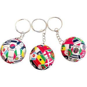 Llavero de fútbol miniatura 2026 con banderas nacionales para la Copa Mundial, regalos, artículos deportivos, colgante para mochila, uso diario - Product Image 1