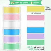 Cintas de impresora de papel de etiquetas térmicas personalizadas cintas de etiquetas autoadhesivas extraíbles 12x40mm etiqueta reutilizable de código de barras de transferencia laminada