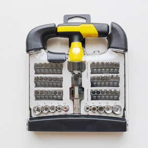 48PC Ratchet Screwdriver T Handle Tool Set 1/4 In Metric Home Use Chromium Vanadium Steel - Product Image 1