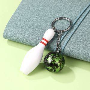 Bowling Pin porte-clés voiture Haute qualité pvc porte-clés 3d Prix usine souvenirs cadeau porte-clés - Product Image 3