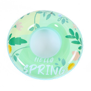 Bouée de natation gonflable pour femme, motif feuille verte et fleur, <span class=keywords><strong>texte</strong></span> 'HELLO SPRING', imprimé mignon, épaisse, sûre et anti-basculement, pour le marché international - Product Image 5