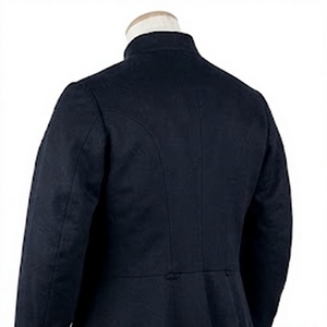 Uniforme Histórico Negro para Hombre, 100% Lana, Ecológico, con Piel de Zorro Auténtica, Prenda Exterior Tejida, Cierre de Botones Largo al Frente, Reproducción Americana - Product Image 6