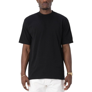 Camiseta de Cuello Redondo de Manga Corta de Algodón Grueso para Hombre, Color Personalizable - Product Image 1