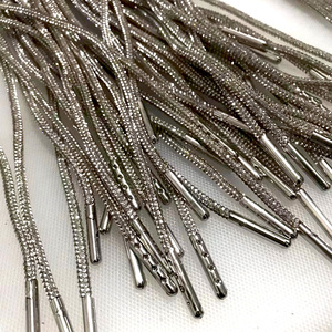 Test direct d'usine passant en gros 140cm 3mm diamètre Bling Bling cristal diamant corde strass chaussures dentelle strass Hoodi - Product Image 6