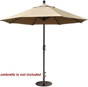Base Redonda de Hierro para Sombrilla de Exterior para Hotel, Resistente, con Capacidad de hasta 50 Libras, Diseño Contemporáneo para Patio y Parque - Product Image 6