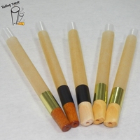 Papier à cigarettes jetable non blanchi en bois, diamètre 10 mm, pour tube à fumer