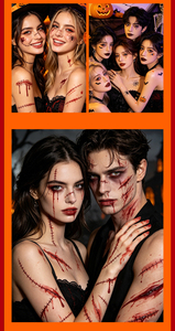 <span class=keywords><strong>Tatuajes</strong></span> Temporales Luminosos de Esqueleto para Halloween, Brillan en la Oscuridad, <span class=keywords><strong>Tatuajes</strong></span> Corporales de Araña para Niños y Niñas - Product Image 6
