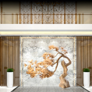 Escultura artesanal de gran tamaño de madera de pino bonsái para decoración de la entrada del vestíbulo de un hotel, muebles para sala de estar. - Product Image 2