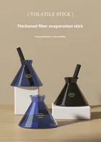 Diffuseur d'huiles essentielles d'aromathérapie avec bâtonnets en rotin - Bouteille en verre écologique sans BPA, parfum longue durée, artisanal, sans alcool
