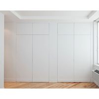 Nouveau design moderne de meubles de chambre à coucher personnalisés armoire en bois à porte en verre