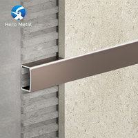 List Trim U Modern dari Aluminium Alloy Anodized 9.6mm Tahan Air dan Awet untuk Dinding Latar Apartemen, Dapat Disesuaikan