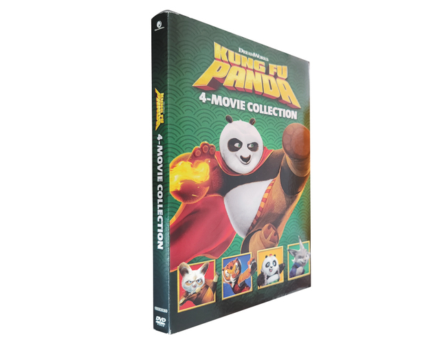 Kung Fu Panda 4 Movie Collection 5 Disc Factory Wholesale Hot Sale DVD Movies TV Series Boxset CD Cartoon Blue Ray Free Ship