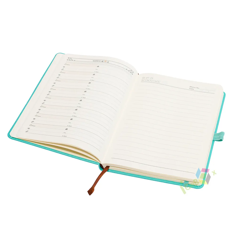 Fabricante Personalizar A5 Tamanho Escrita Notebook Livro Personalizado Impressão Pu Couro Notebook