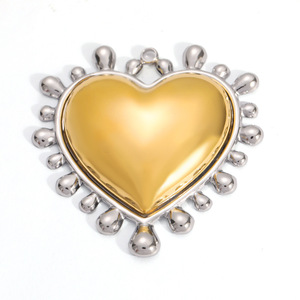 อุปกรณ์ทำเครื่องประดับสแตนเลส DIY รูปทรงต่างๆ ชุบทอง 18k สำหรับทำจี้สร้อยคอ - Product Image 5