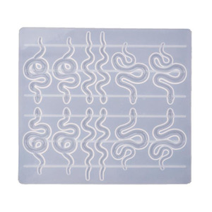 YS orecchini a forma di serpente con stampo in resina testa di serpente stampo morbido spesso Non deformabile e riutilizzabile estremamente resistente - Product Image 6