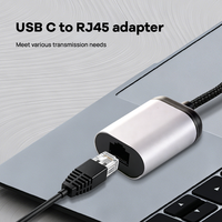 Adaptor Hub USB C Multi Port 100W PD ke HDTV DP VGA RJ45 Konverter Video Kabel Pendek untuk Laptop PC Docking Station