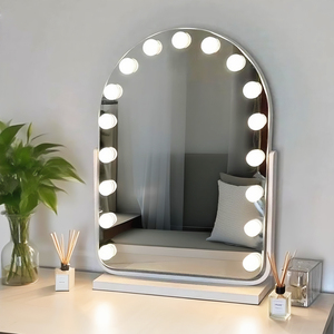 Ensemble Station Miroir de Coiffure & Spa Beauté Design Rectangulaire Moderne avec Éclairage LED pour Hôtellerie - Product Image 4