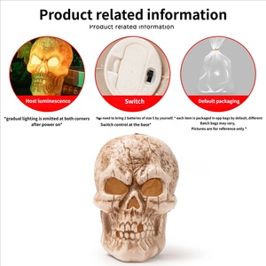 Novità per il Commercio Transfrontaliero: Ornamento Decorativo di Halloween con Teschio Luminoso Retrò da 55 Pollici, Bestseller - Product Image 6