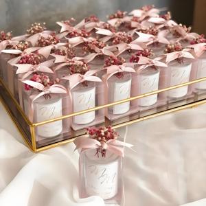 Lilin Kedelai Alami OEM Langsung dari Pabrik dalam Stoples Kaca dengan Label Kustom untuk Suvenir Pernikahan dan Hadiah Acara - Product Image 4