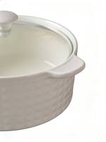 Pot à soupe en céramique de conception européenne Zunck avec couvercle en verre - Résistant au four, compatible gaz et induction, luxueux, de haute qualité, pour un usage domestique, grande capacité