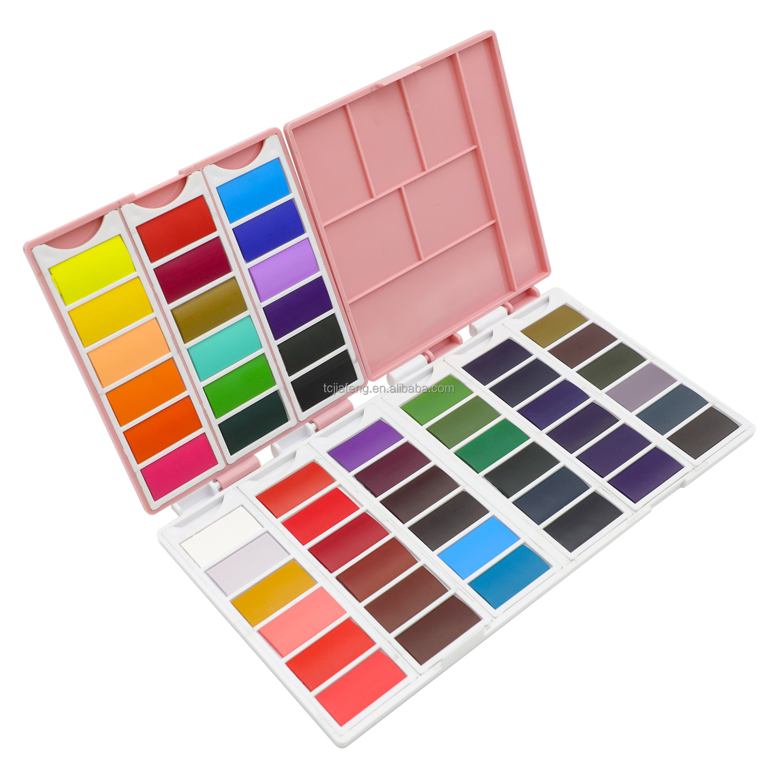 Набор акварельных красок Artecho, набор однотонных кистей для рисования акварелью, 54C, в подарок, с палитрой